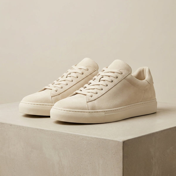 Cream Suede Tremiti Suede Sneaker