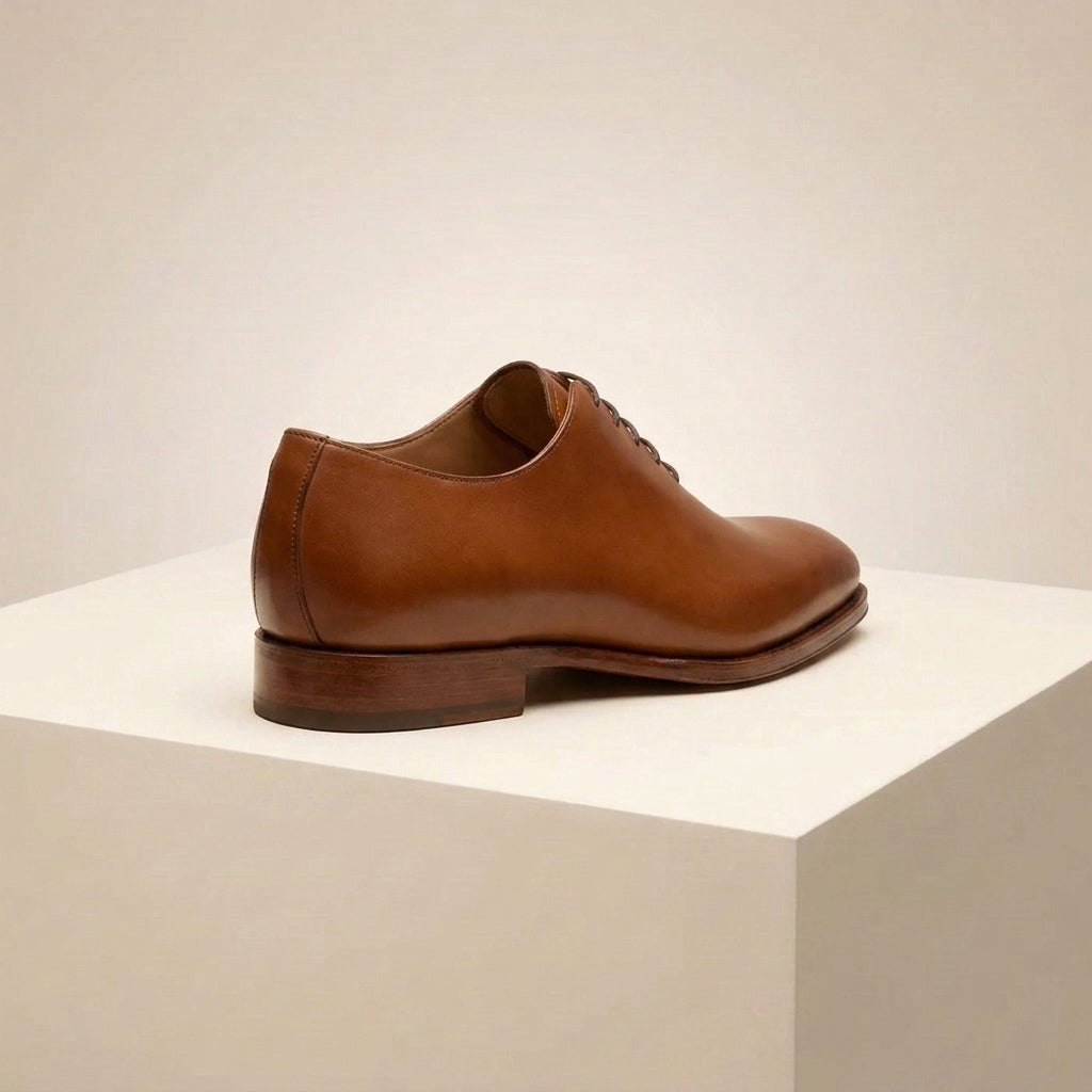 Black Leather Alberobello Wholecut Oxford with Black Leather Sole