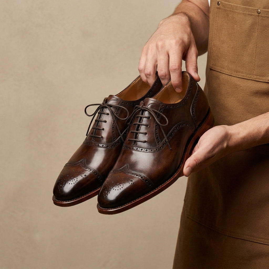 Brown Patina Calf Favonio Tassel Loafer with Natural Leather Sole