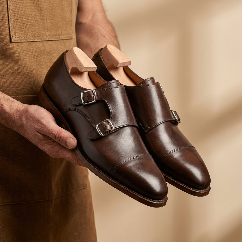 Brown Patina Calf Favonio Tassel Loafer with Natural Leather Sole