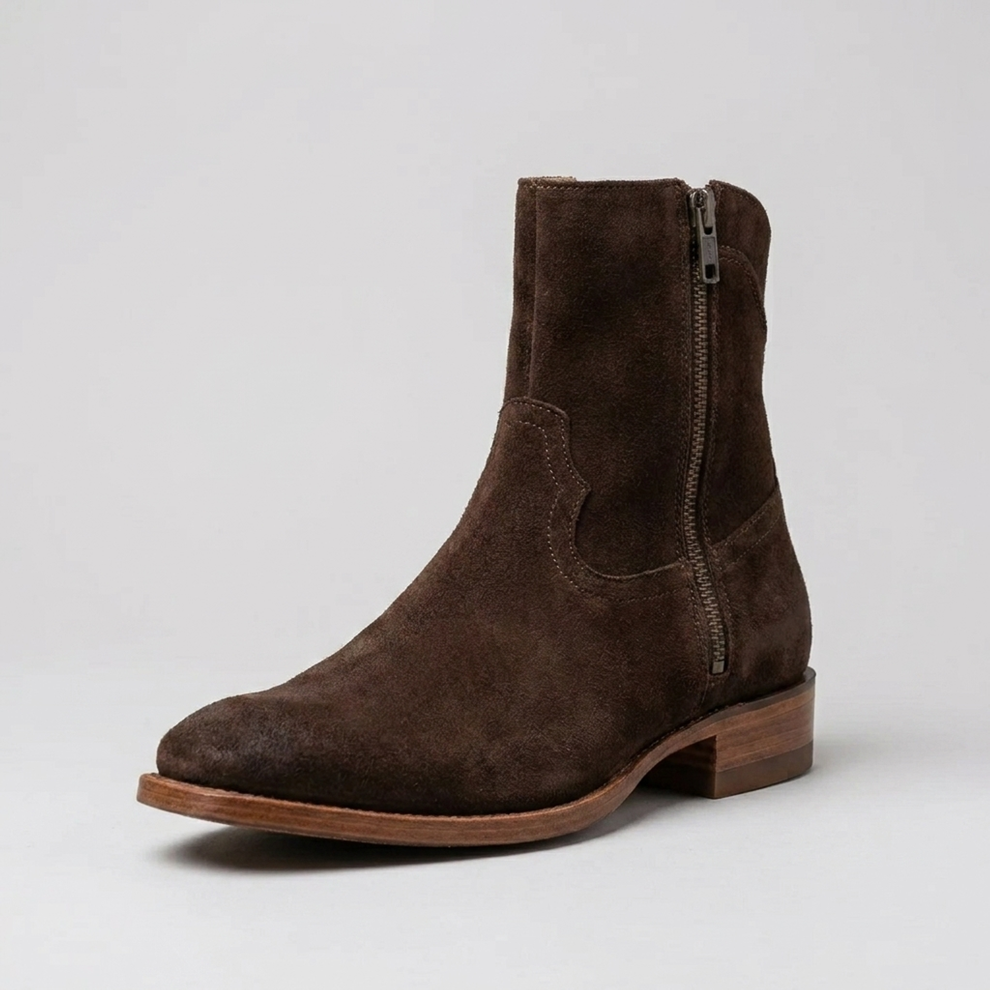 Dark Brown Leather Scirocco Boot with Natural Leather Sole