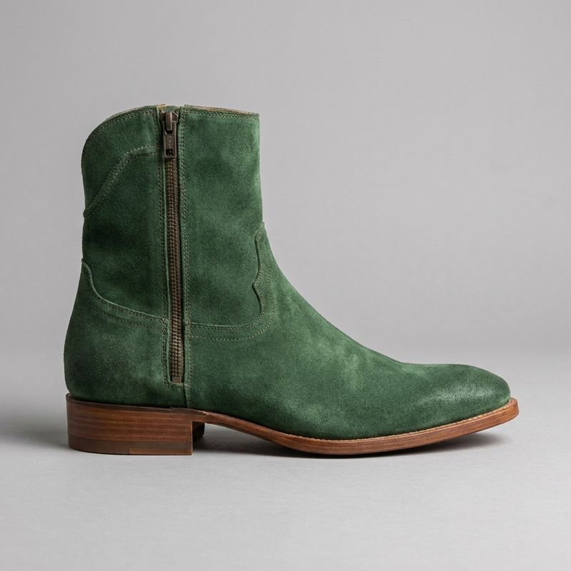 Green Patina Calf Scirocco Boot with Natural Leather Sole