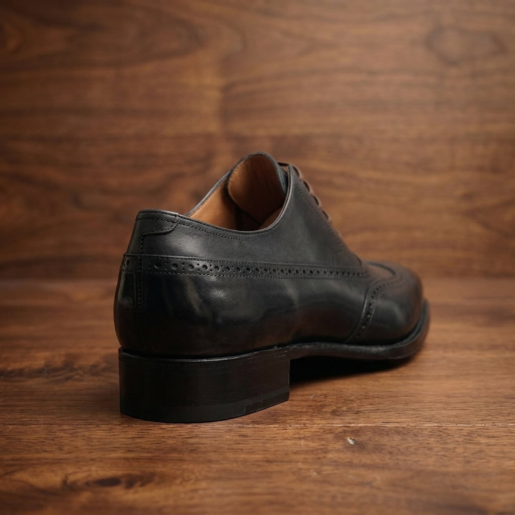 Black Leather Sedarain Brogue Oxford with Black Leather Sole