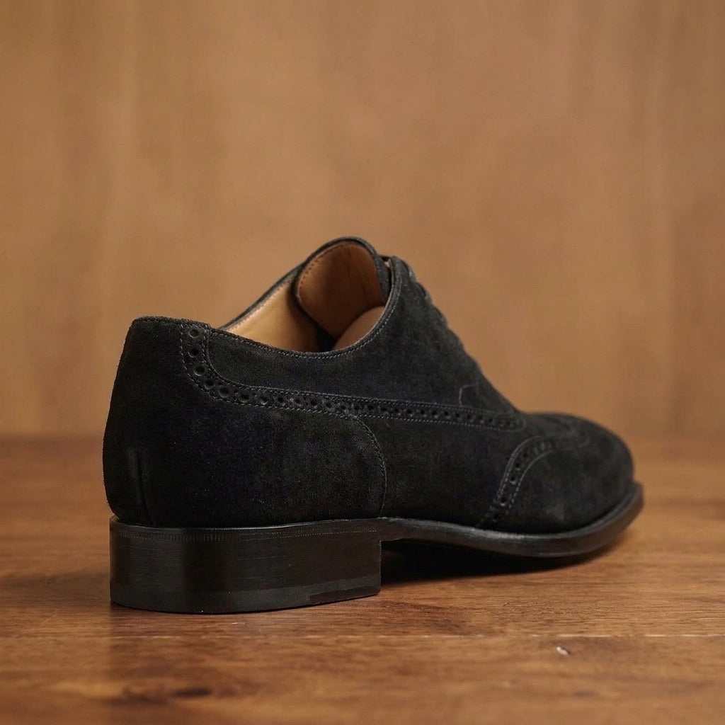 Tan Suede Sedarain Brogue Oxford with Natural Leather Sole