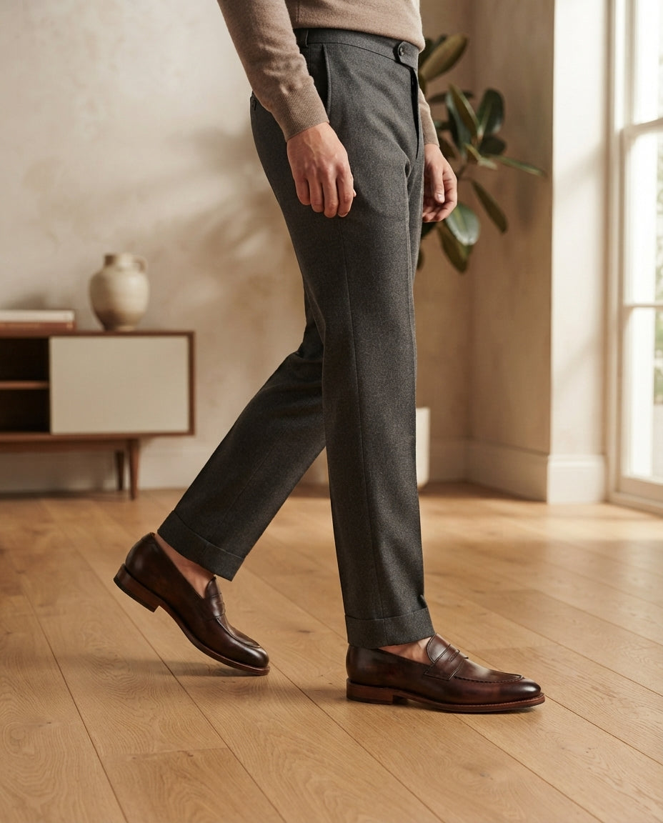 Height Increasing Brown Leather Garbin Single Monk Strap with Natural Leather Sole - 3 Inch Hidden Heel – lifestyle