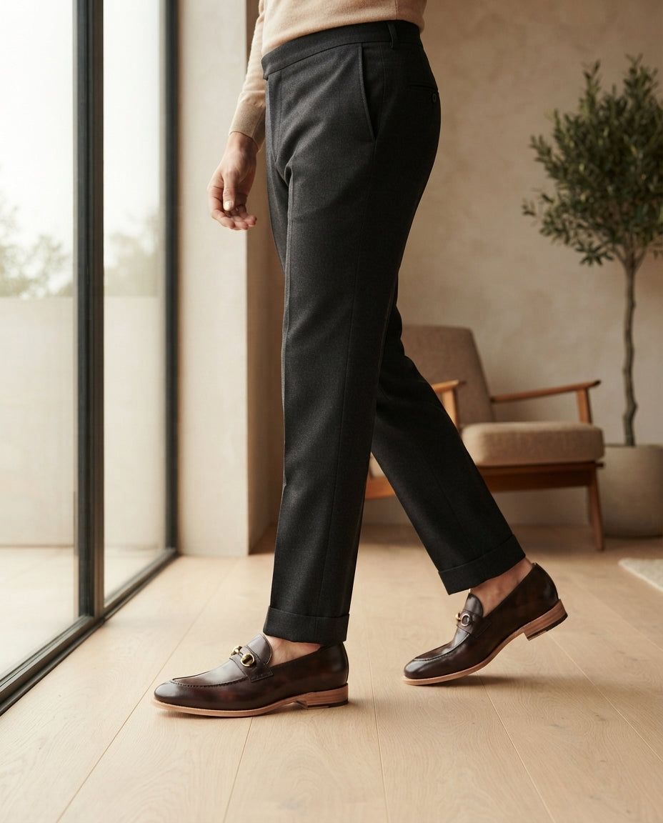Height Increasing Brown Patina Calf Solaro Single Monk Strap with Natural Leather Sole - 3 Inch Hidden Heel – lifestyle