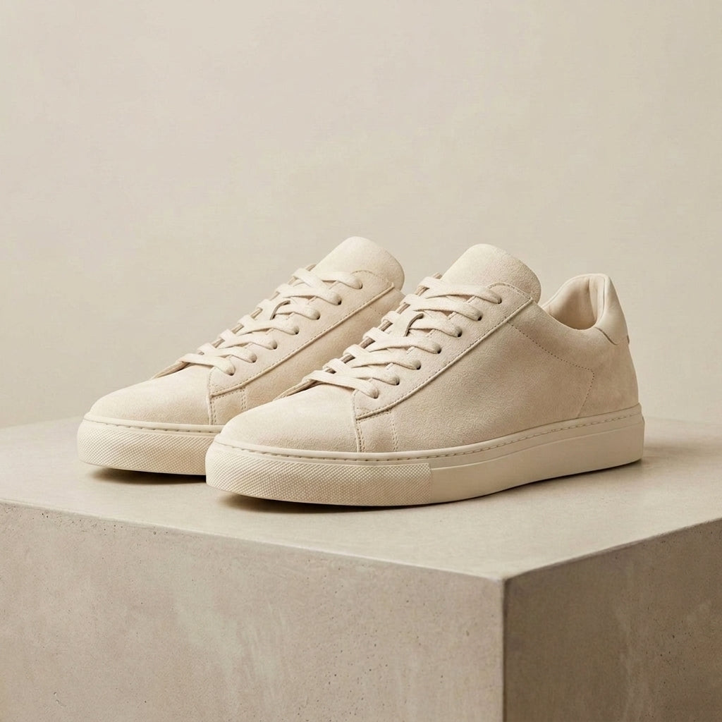 Cream Suede Tremiti Suede Sneaker