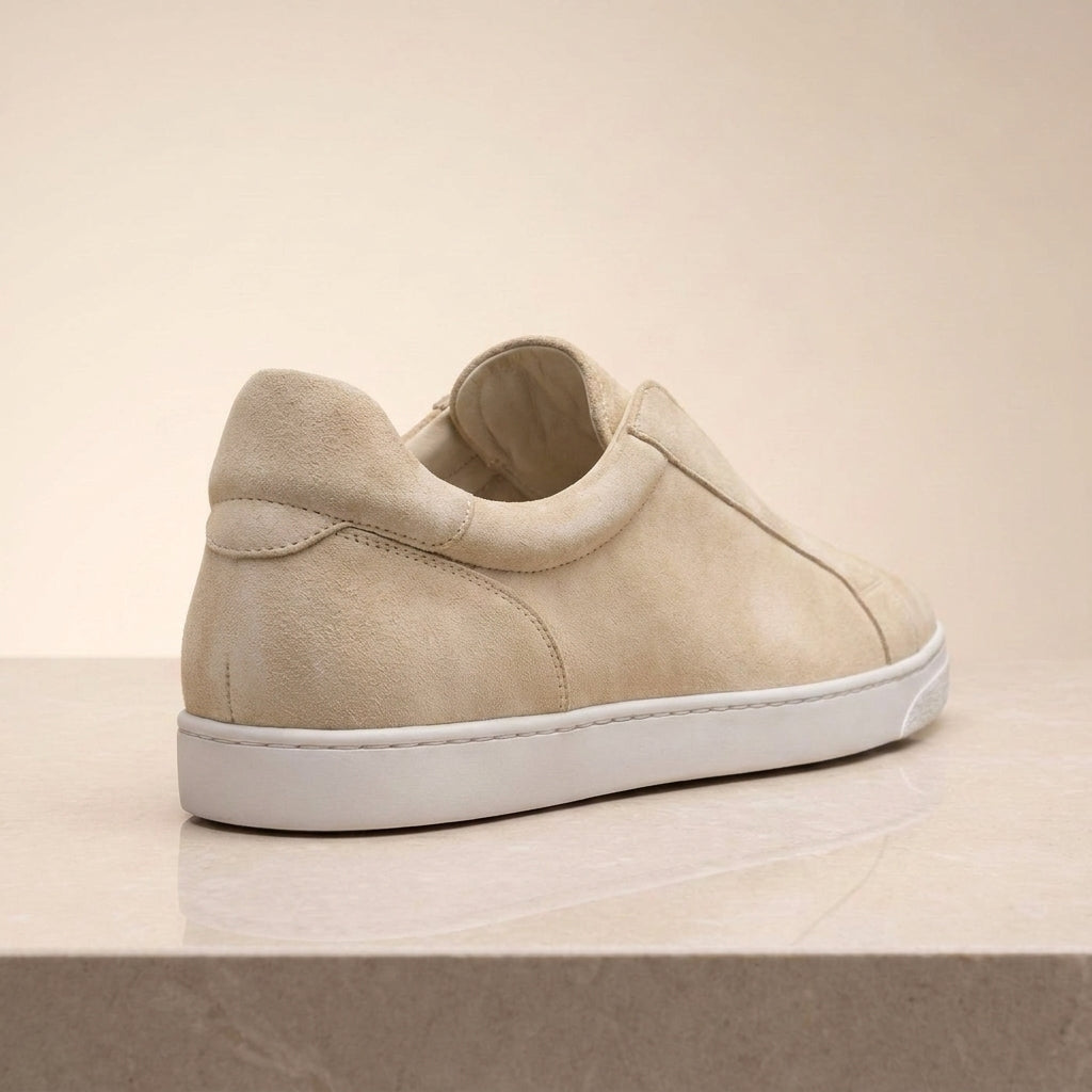 Cream Suede Capraia Slip-On Sneaker