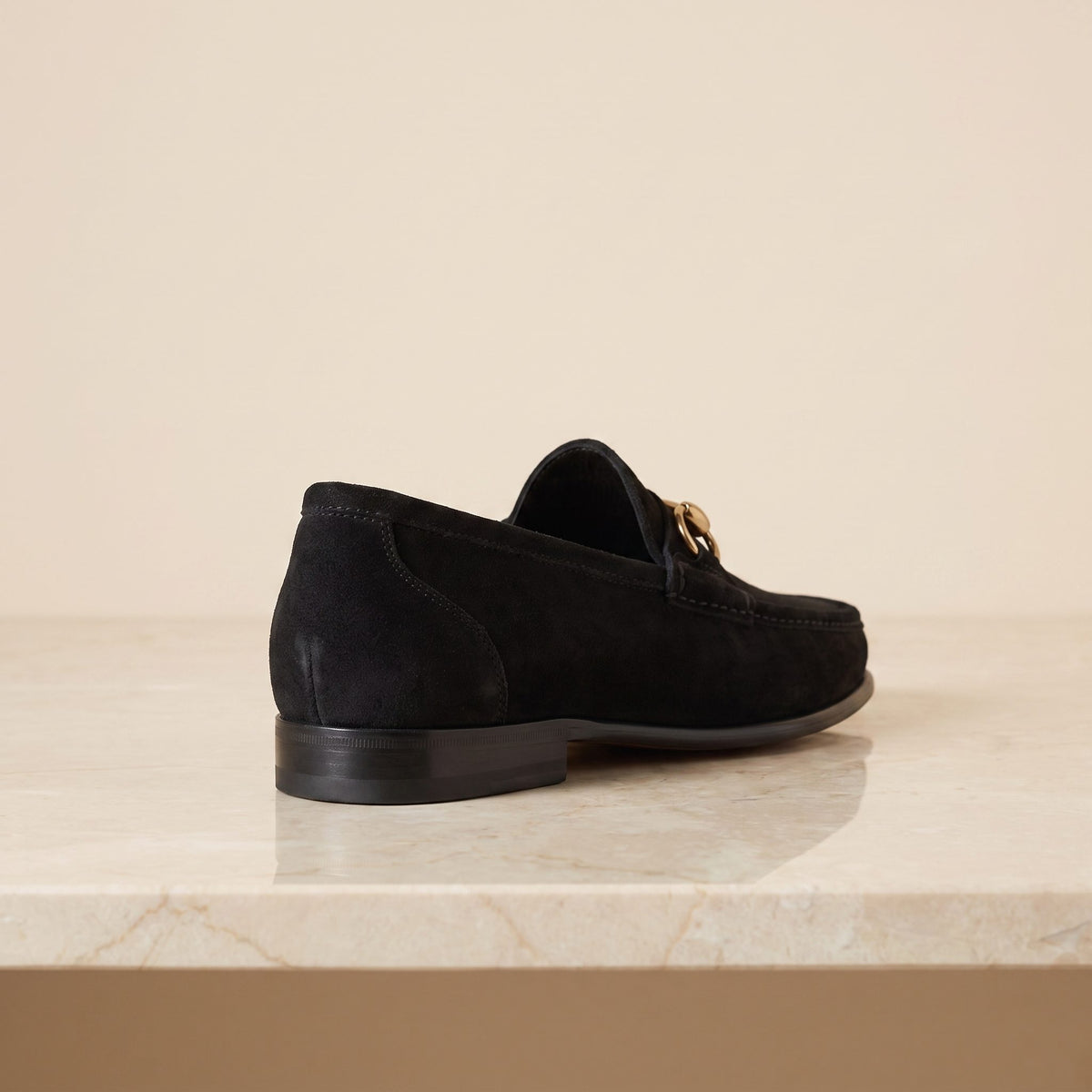 Black Suede Bora Bit Loafer – back view