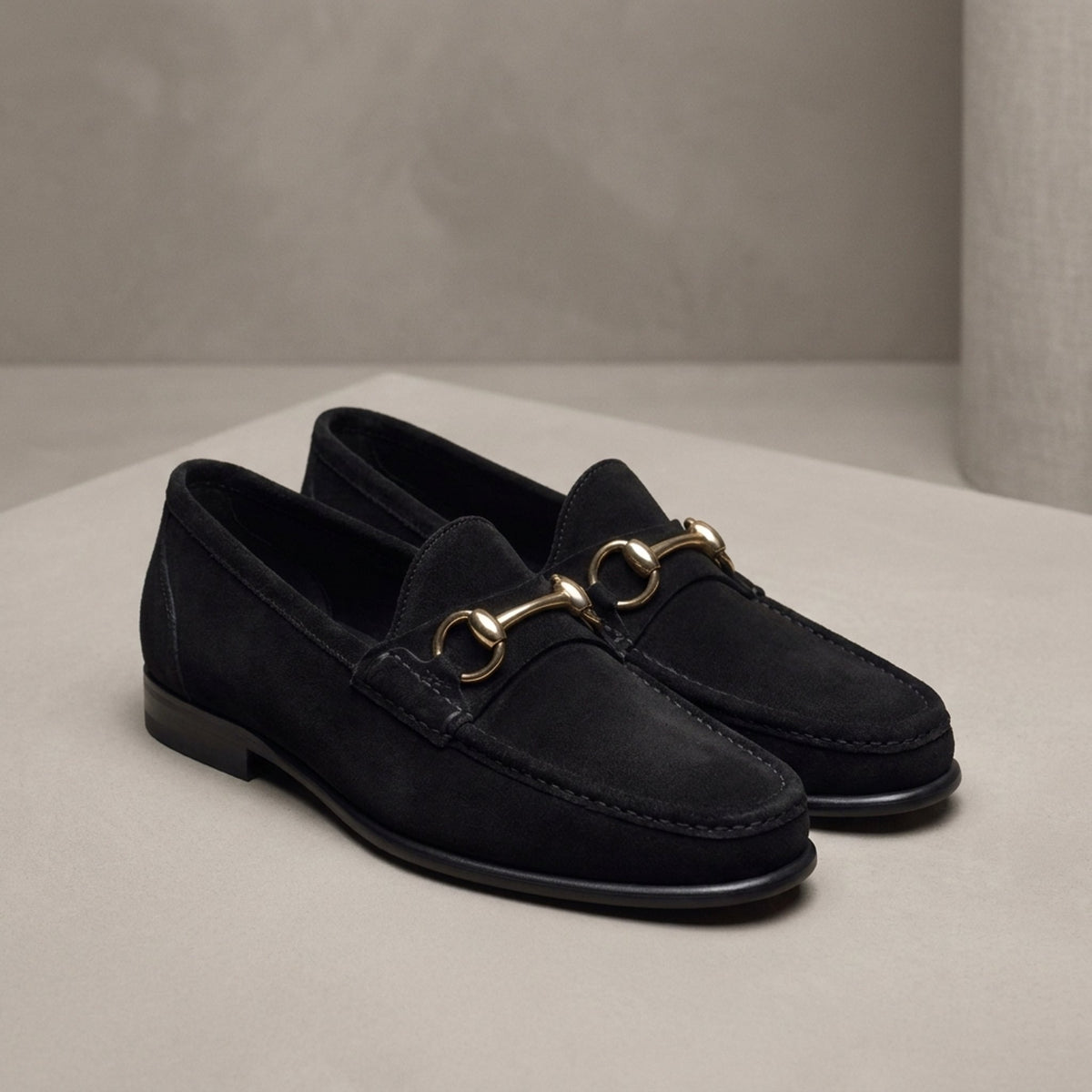 Black Suede Bora Bit Loafer