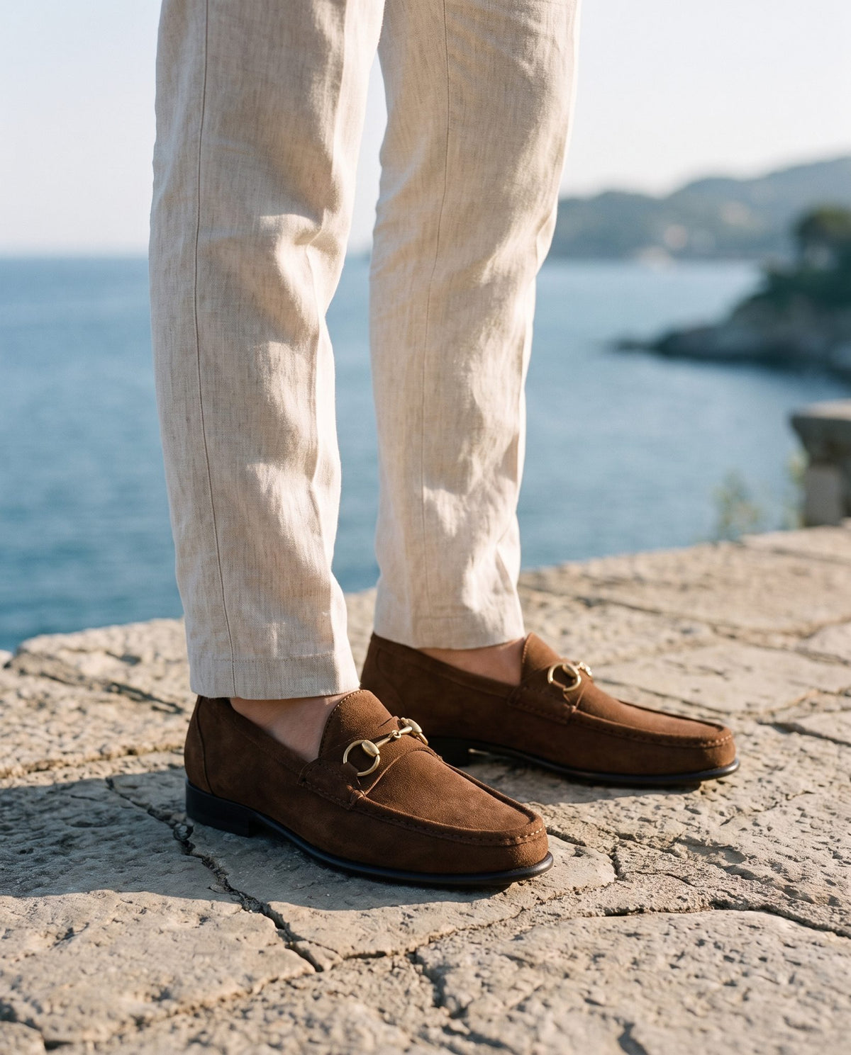 Height Increasing Brown Suede Portofino Bit Loafer - 3 Inch Hidden Heel – lifestyle