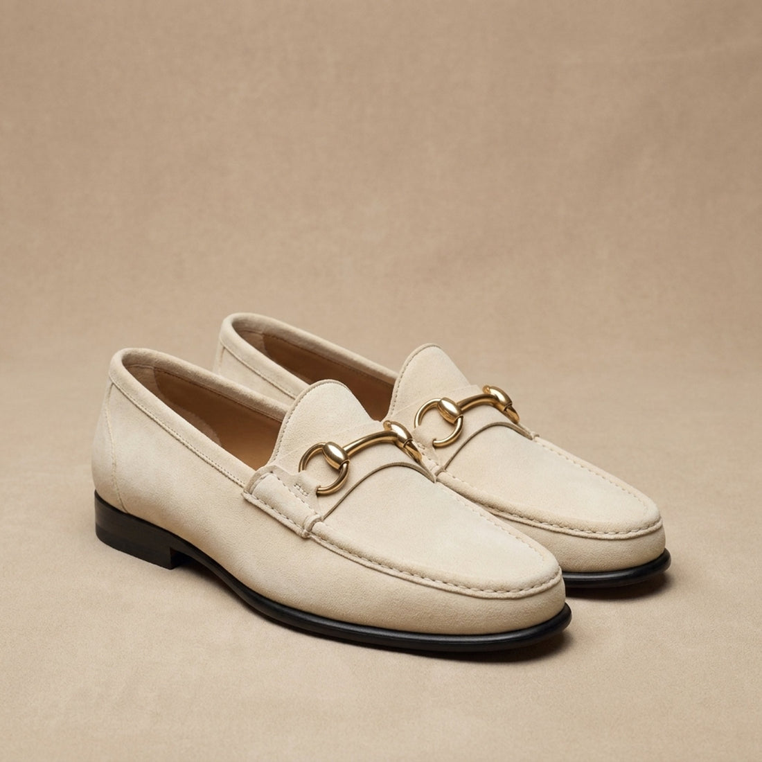 Cream Suede Positano Bit Loafer