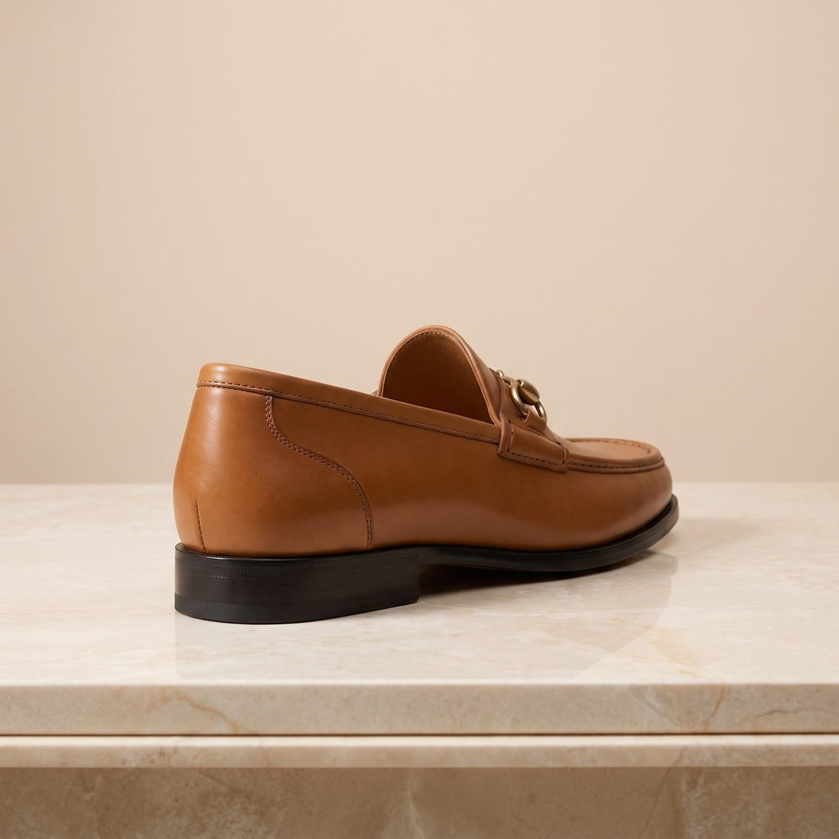 Tan Leather Sorrento Bit Loafer – back view