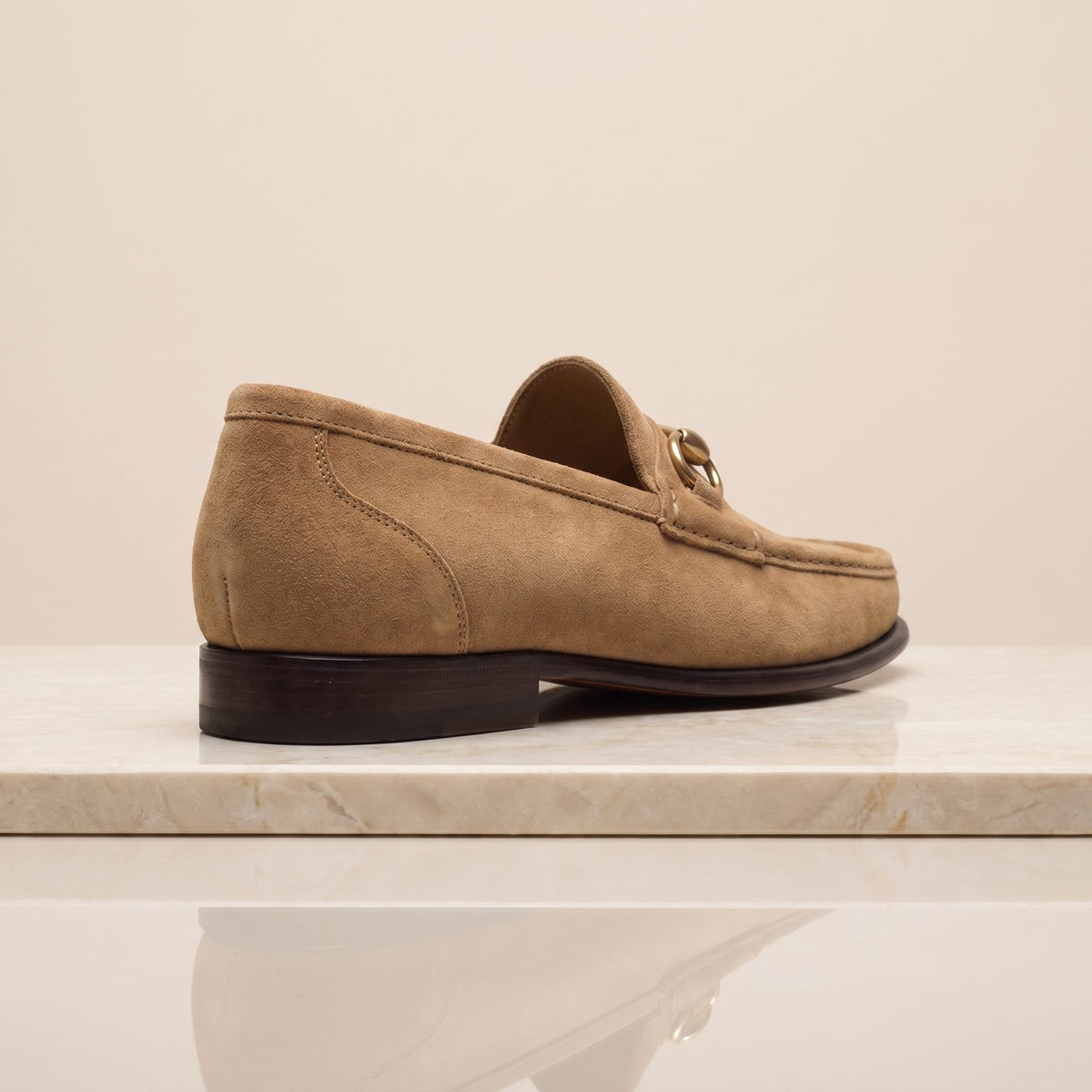 Tan Suede Ravello Bit Loafer – back view