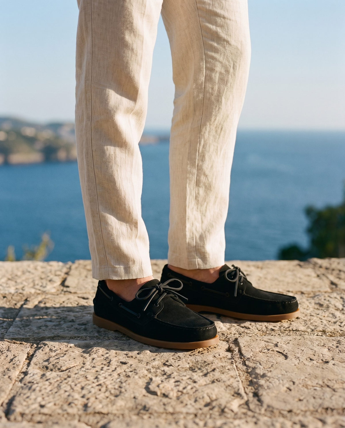 Black Suede Otranto Boat Shoe – lifestyle