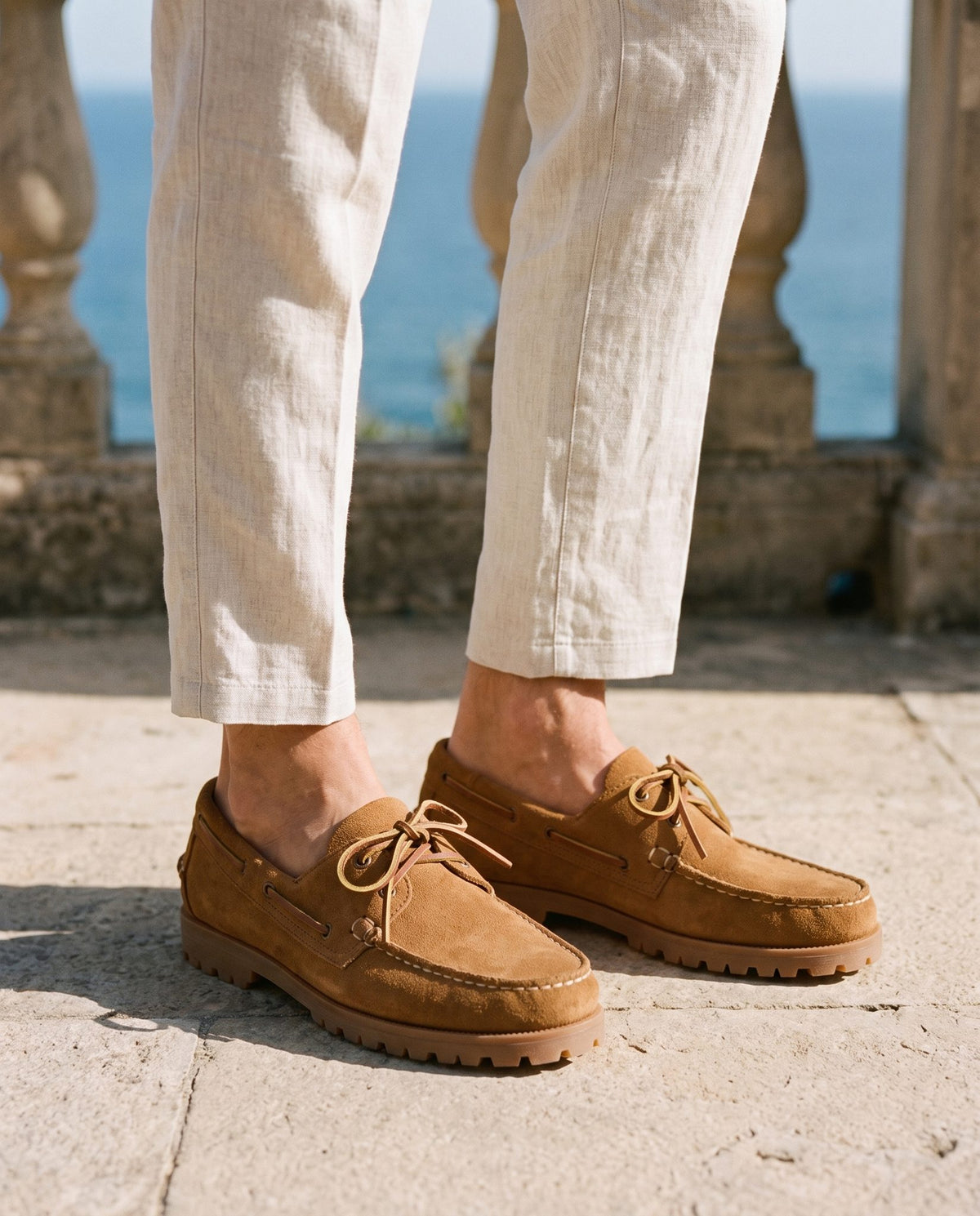 Height Increasing Tan Suede Chiavari Boat Shoe - 3 Inch Hidden Heel – lifestyle