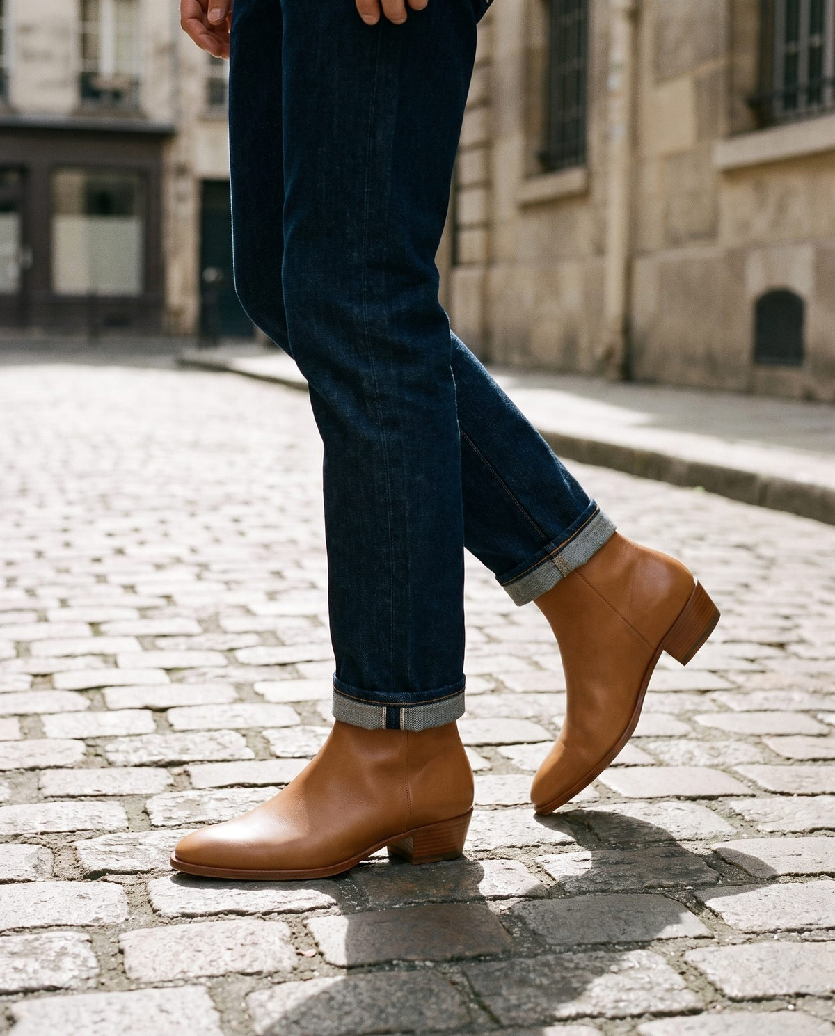 Height Increasing Tan Leather Cervino Heeled Zip Boot - 3 Inch Hidden Heel – lifestyle