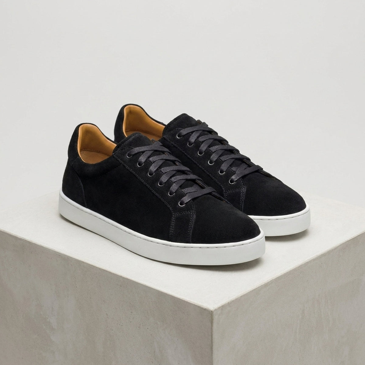 Black Suede Cortina Low-Top Sneaker