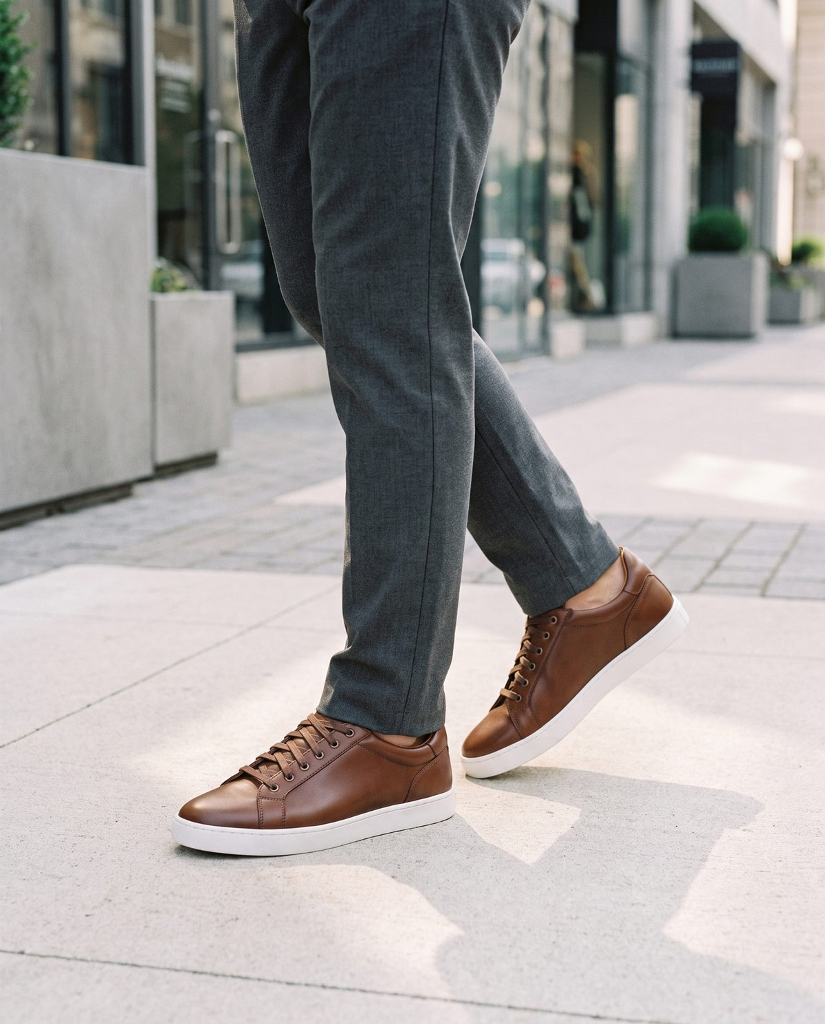 Brown Leather Trieste Low-Top Sneaker – lifestyle