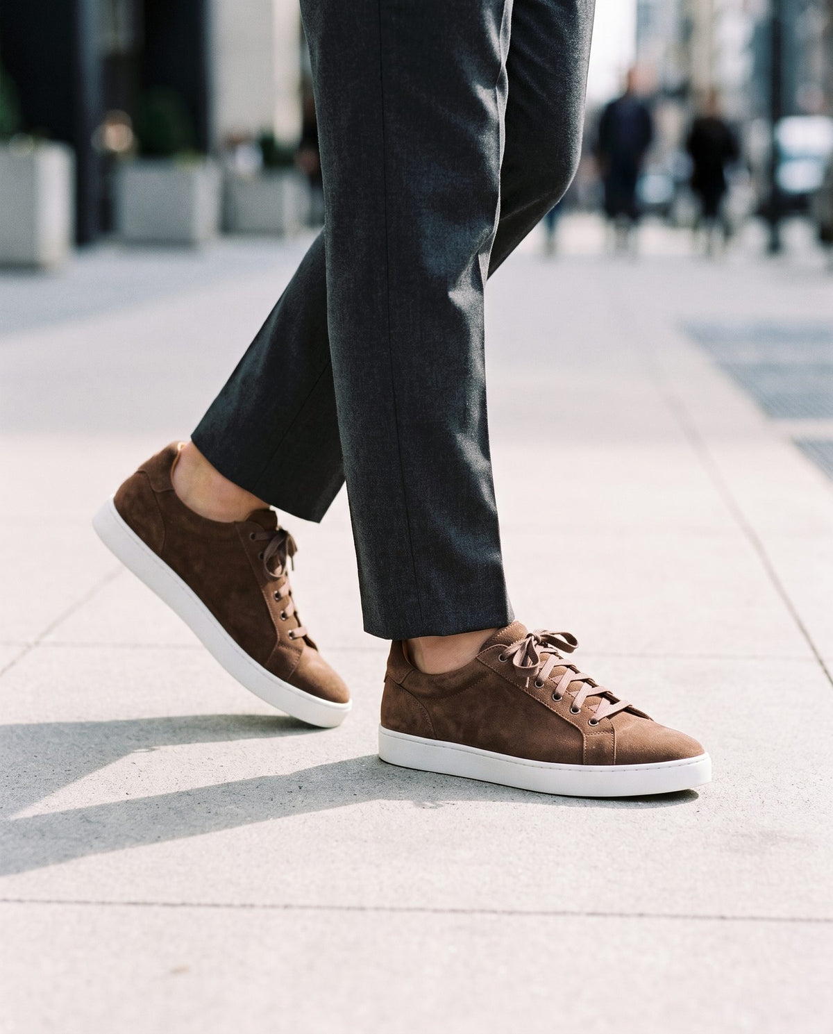 Height Increasing Brown Suede Ancona Low-Top Sneaker - 3 Inch Hidden Heel – lifestyle