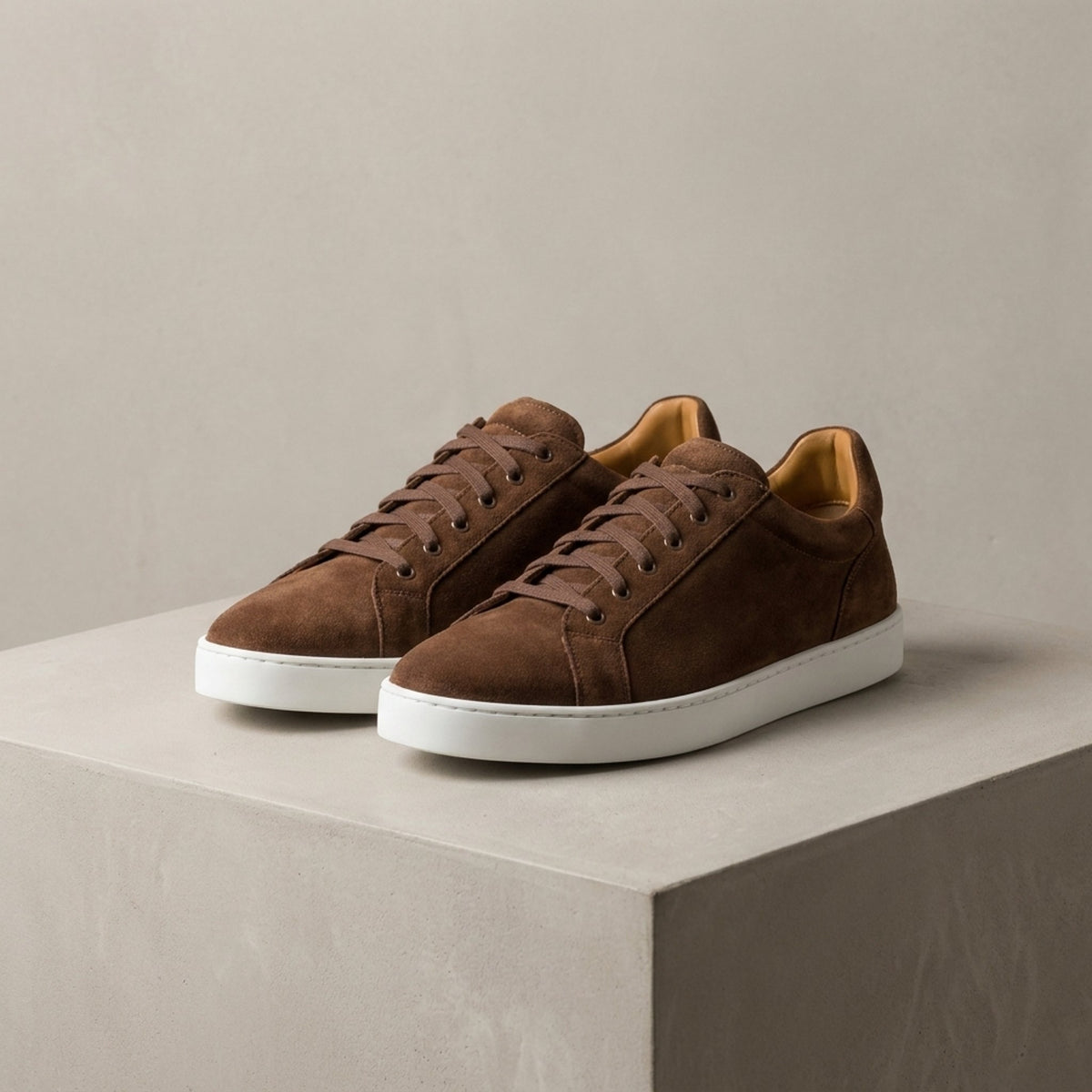 Brown Suede Ancona Low-Top Sneaker