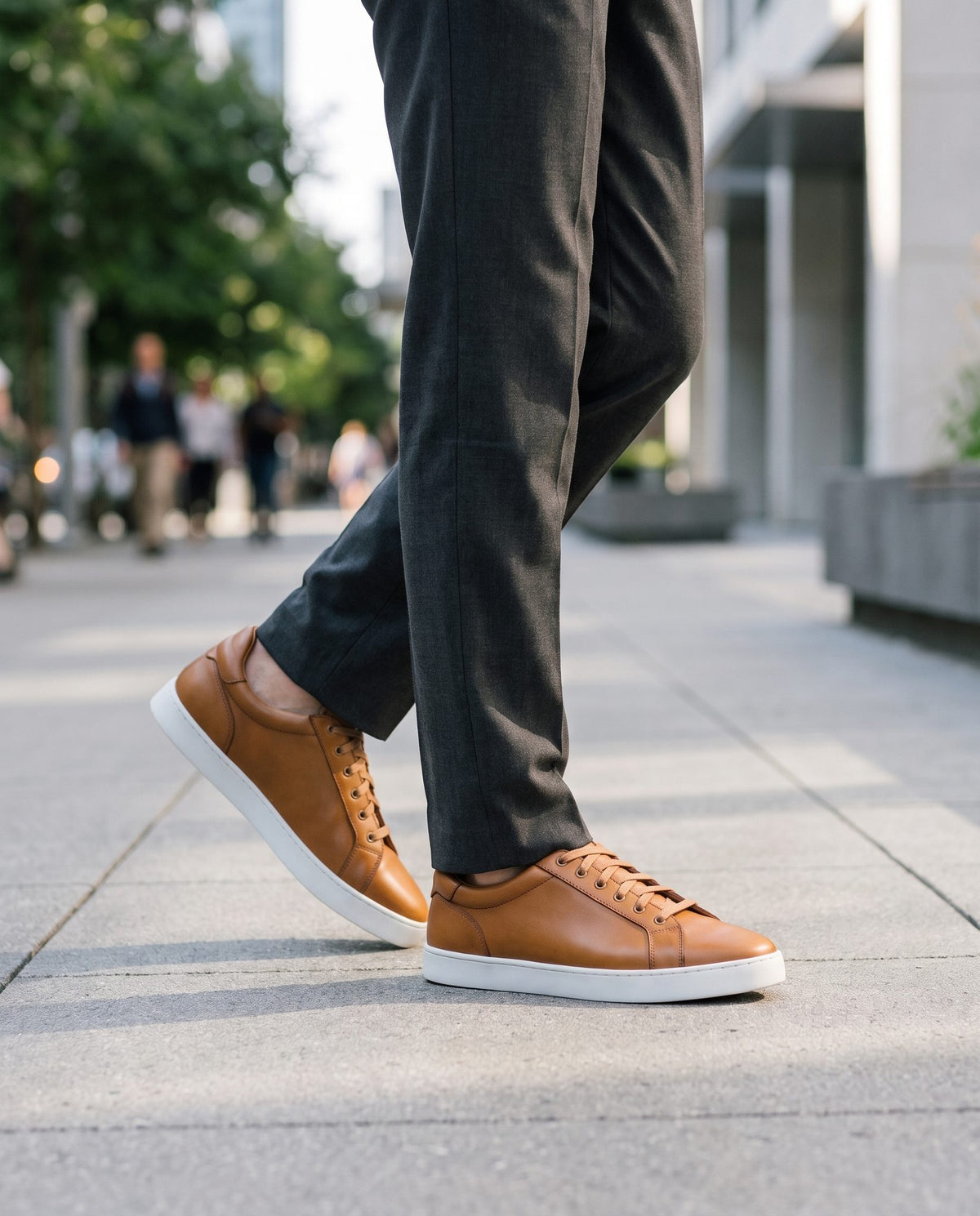 Height Increasing Tan Leather Cesenatico Low-Top Sneaker - 3 Inch Hidden Heel – lifestyle