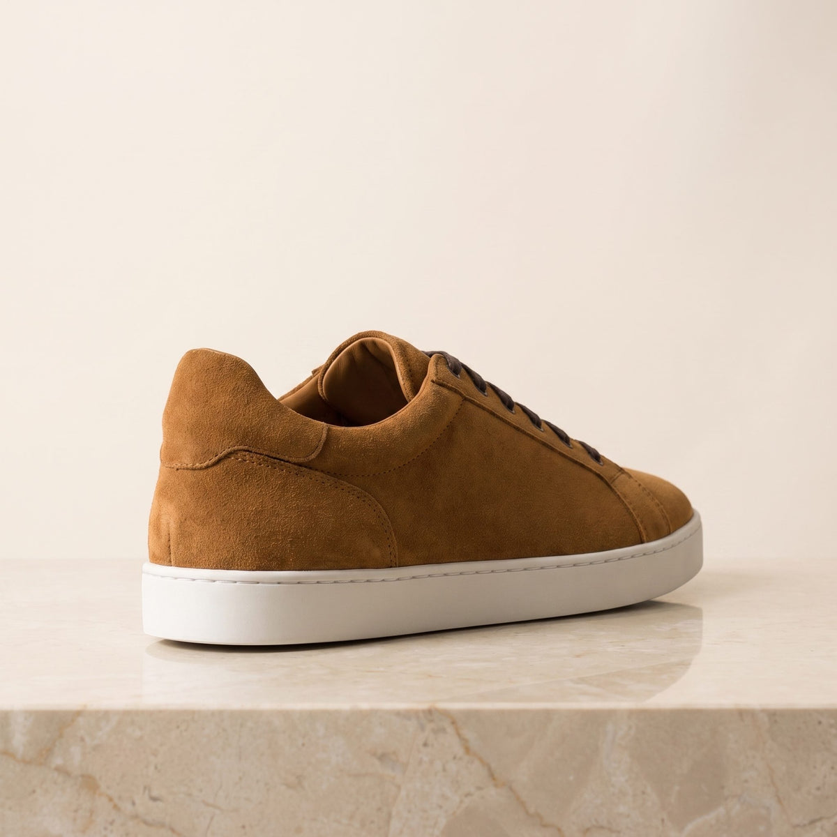 Tan Suede Gaeta Low-Top Sneaker – back view