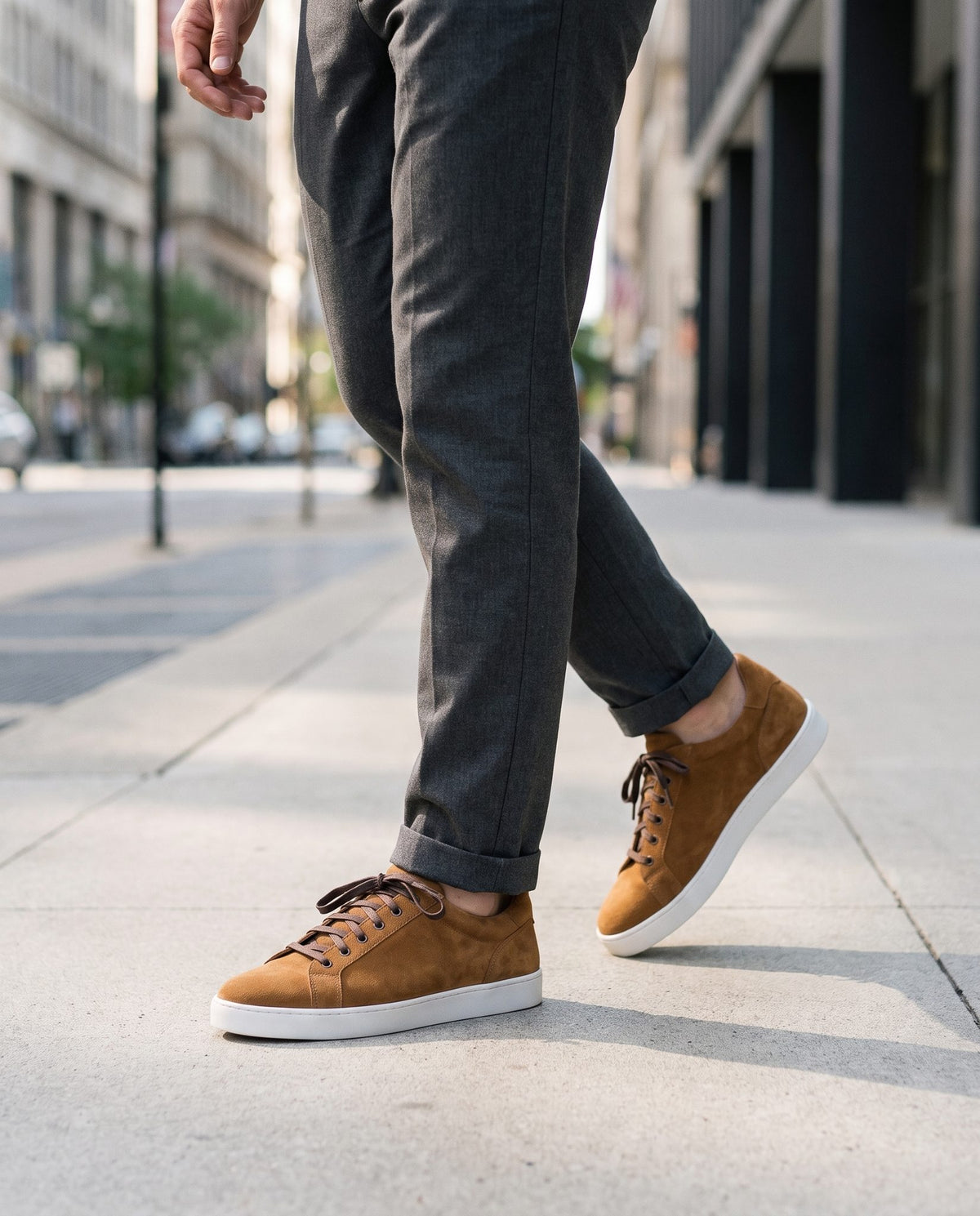 Tan Suede Gaeta Low-Top Sneaker – lifestyle
