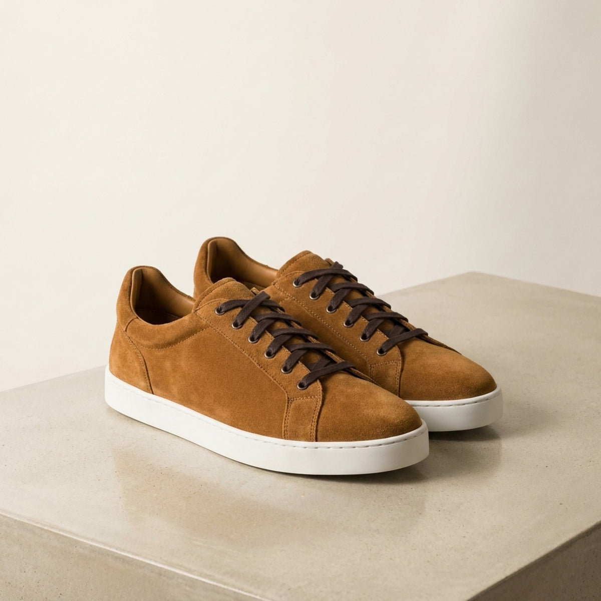 Tan Suede Gaeta Low-Top Sneaker