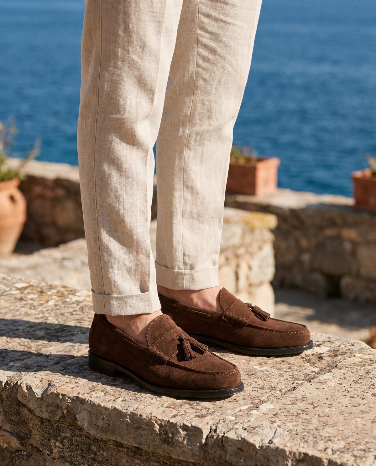 Height Increasing Brown Suede Noto Tassel Loafer - 3 Inch Hidden Heel – lifestyle