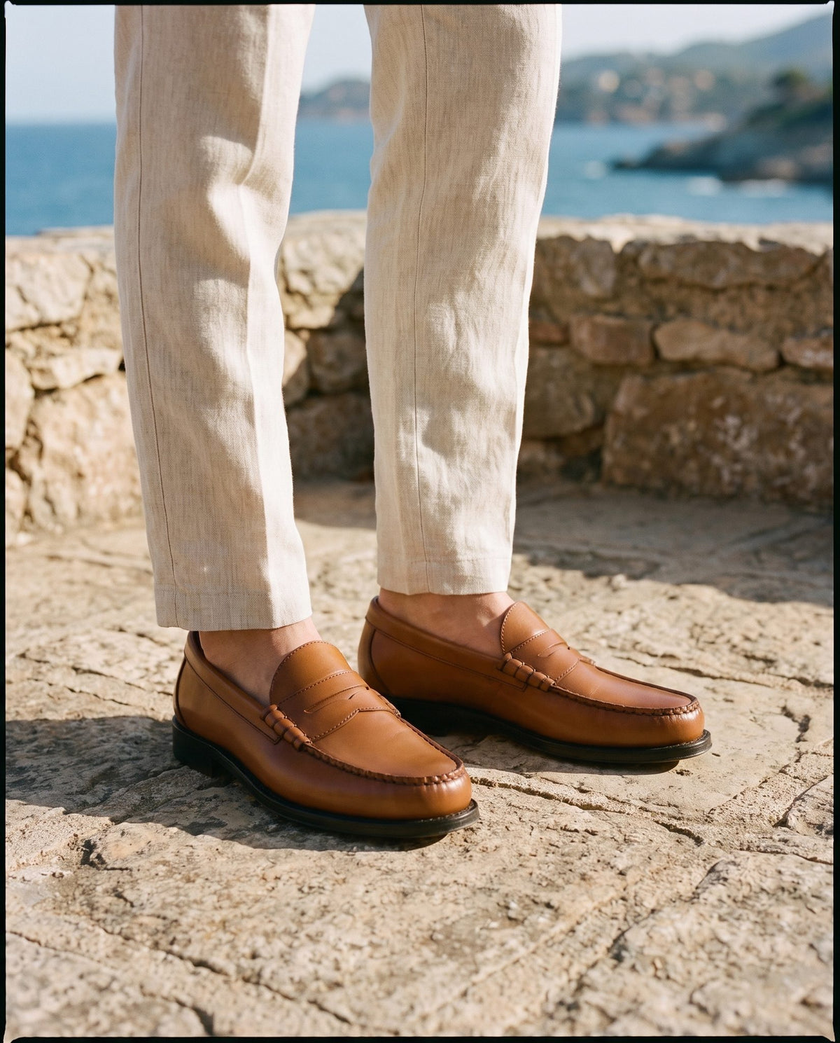 Height Increasing Tan Leather Ragusa Penny Loafer - 3 Inch Hidden Heel – lifestyle