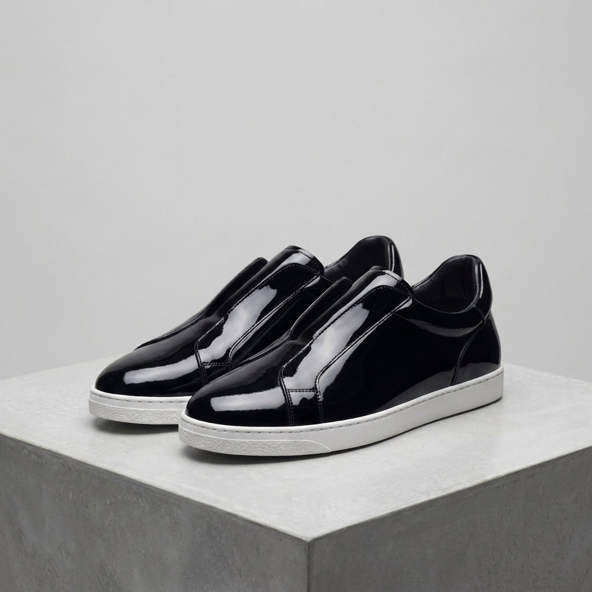 Black Patent Leather Procida Slip-On Sneaker