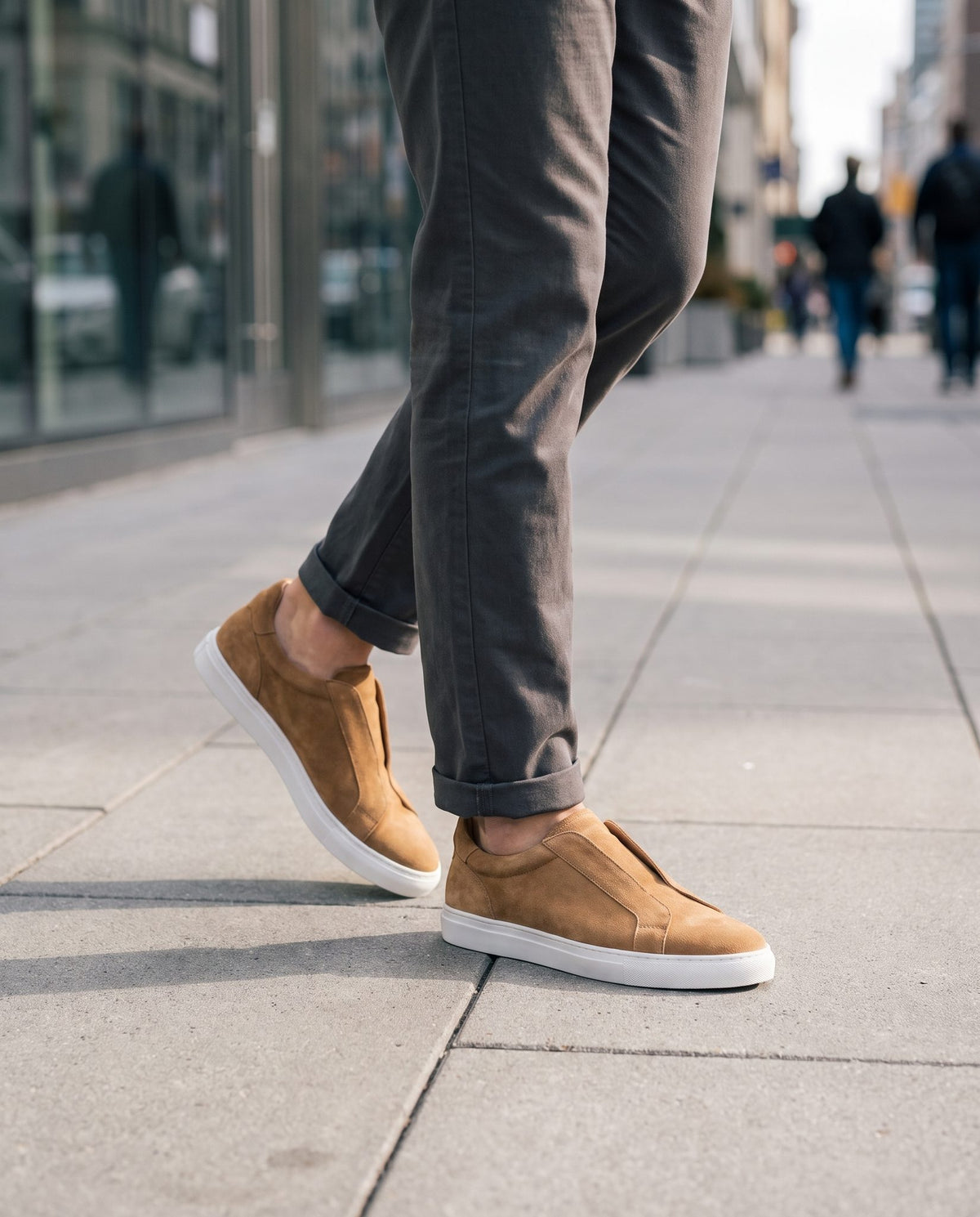 Tan Suede Maddalena Slip-On Sneaker – lifestyle