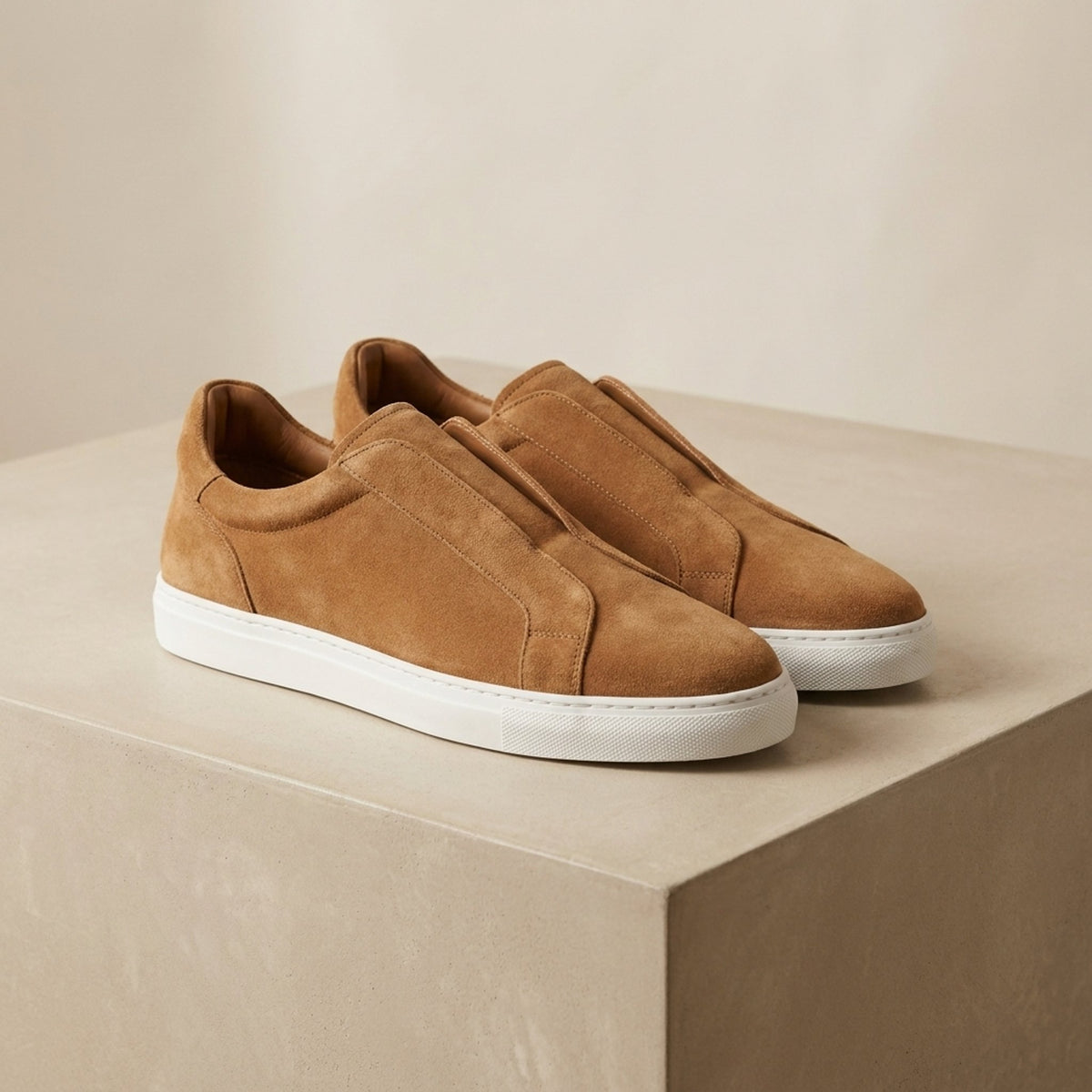 Tan Suede Maddalena Slip-On Sneaker