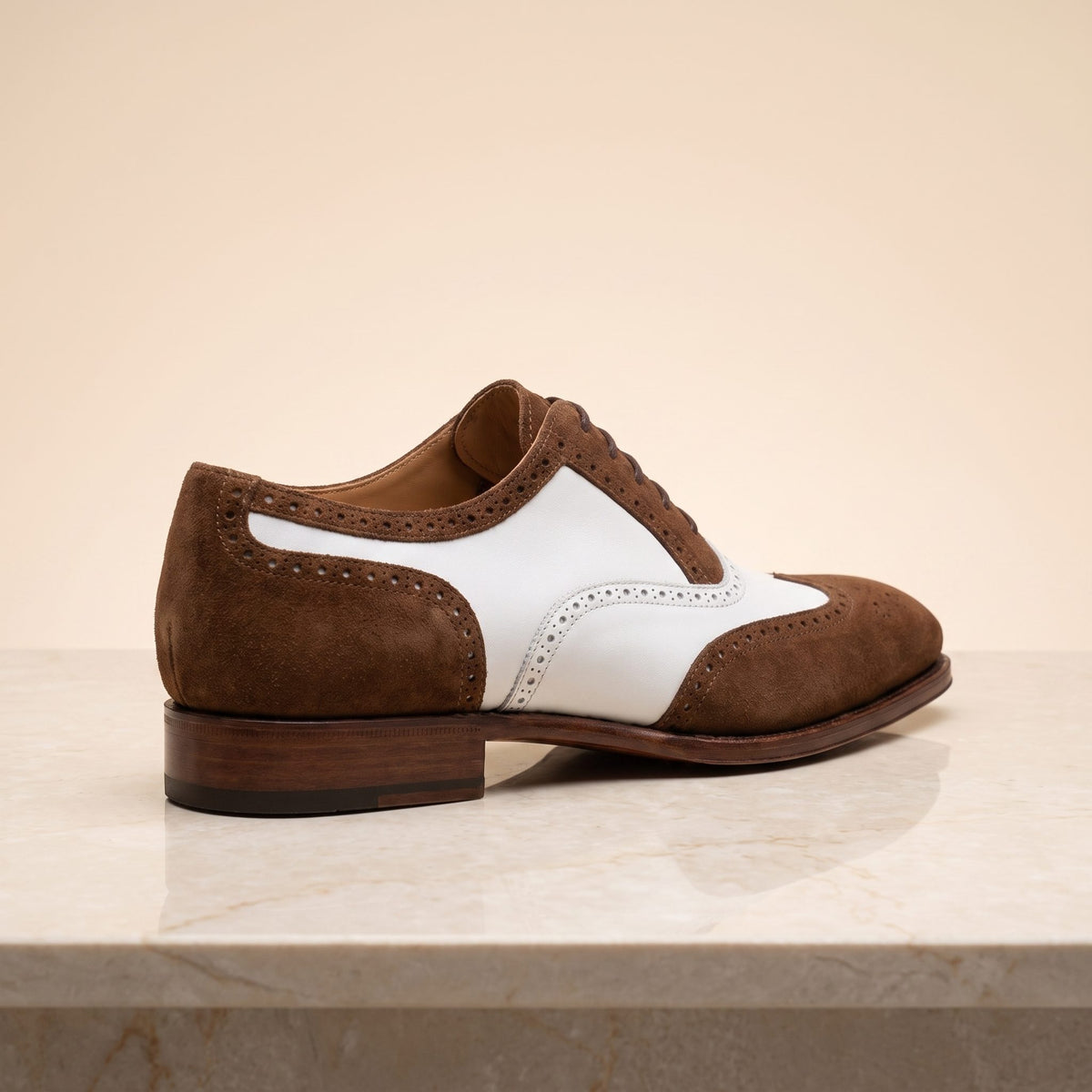 Brown Suede Orosei Spectator Wingtip Derby – back view