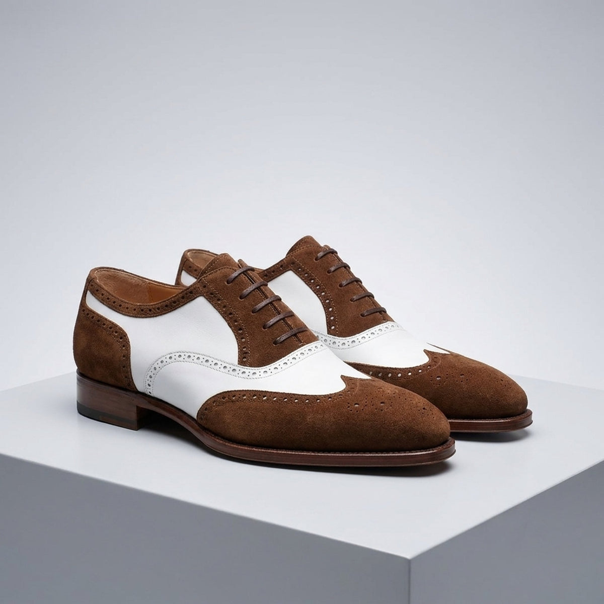 Brown Suede Orosei Spectator Wingtip Derby