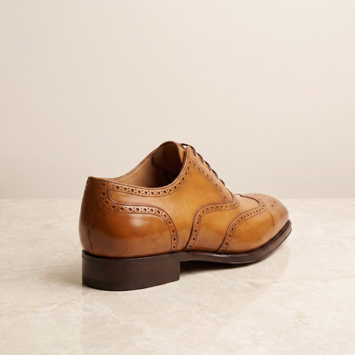 Tan Leather Maremma Spectator Wingtip Derby – back view