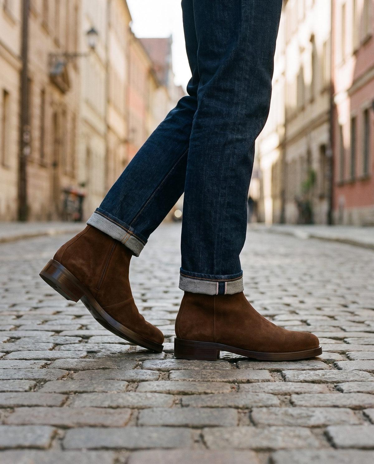 Brown Suede Suvereto Suede Ankle Boot – lifestyle