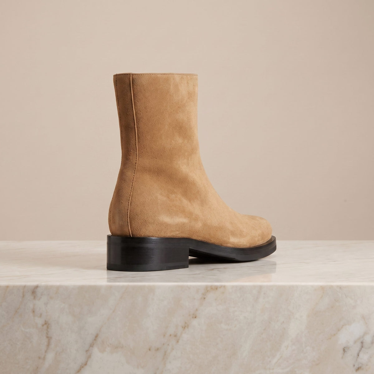 Tan Suede Apuane Suede Ankle Boot – back view