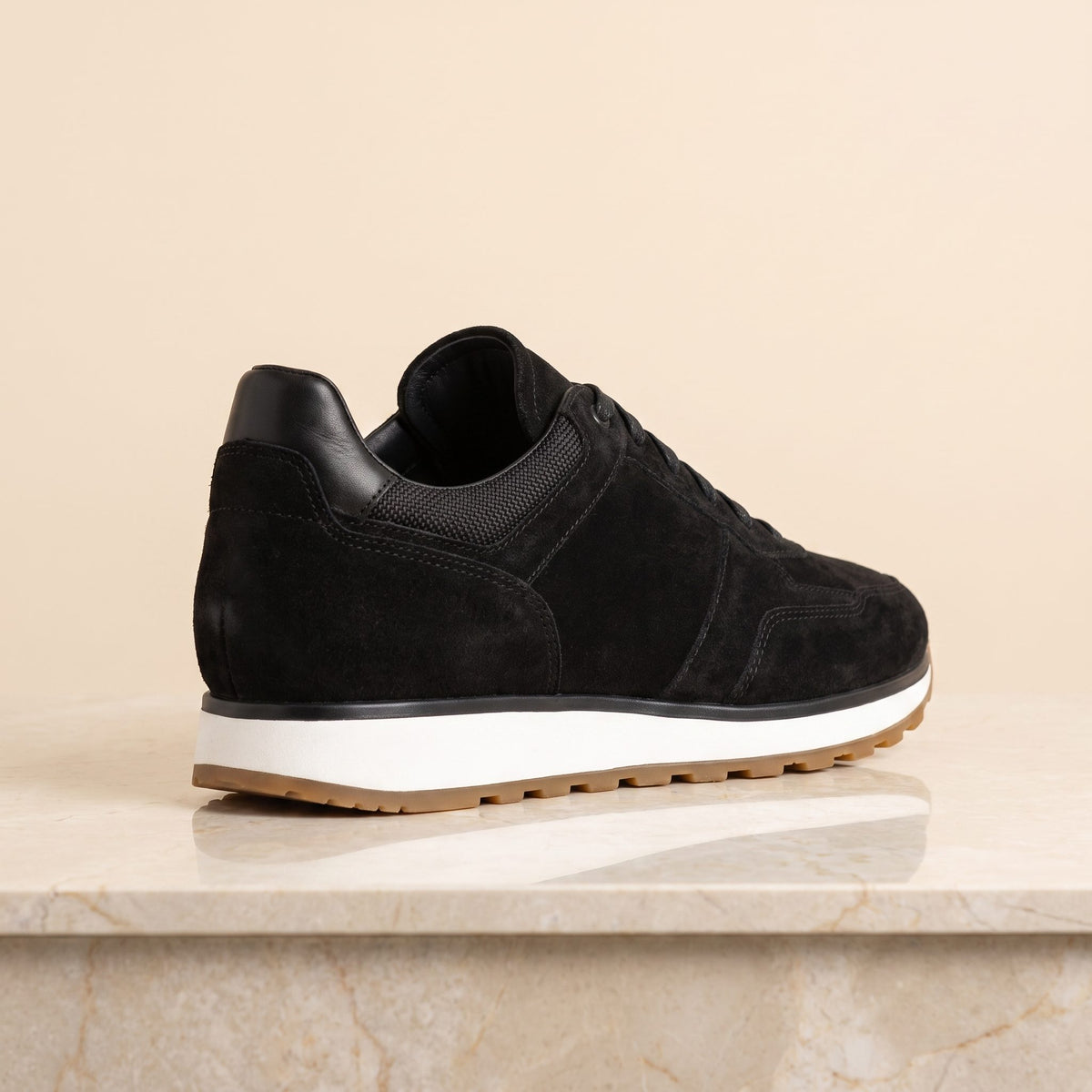 Black Suede Casentino Suede Runner – back view