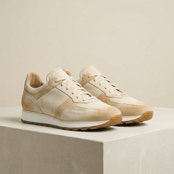 Cream Suede Cortona Suede Runner