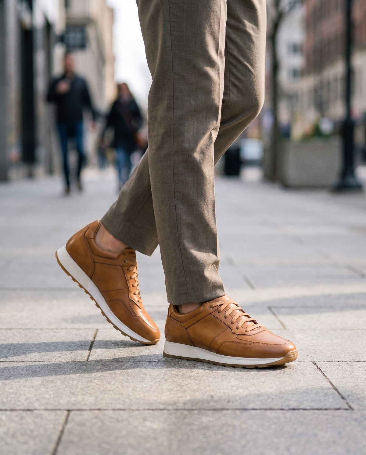 Height Increasing Tan Leather Assisi Suede Runner - 3 Inch Hidden Heel – lifestyle