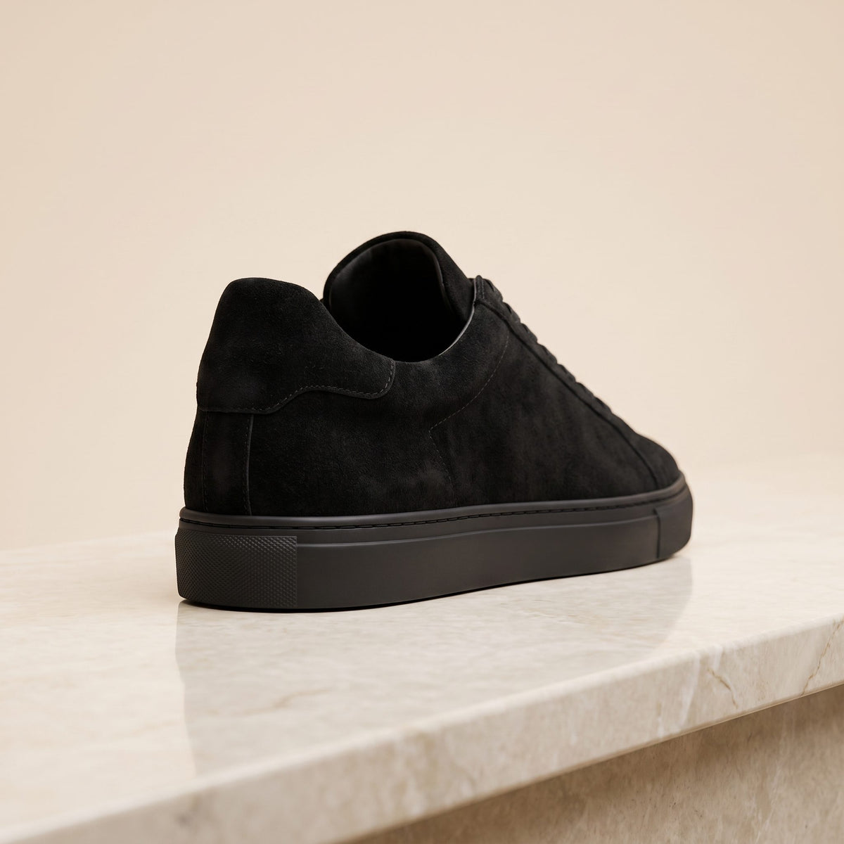 Black Suede Urbino Suede Sneaker – back view