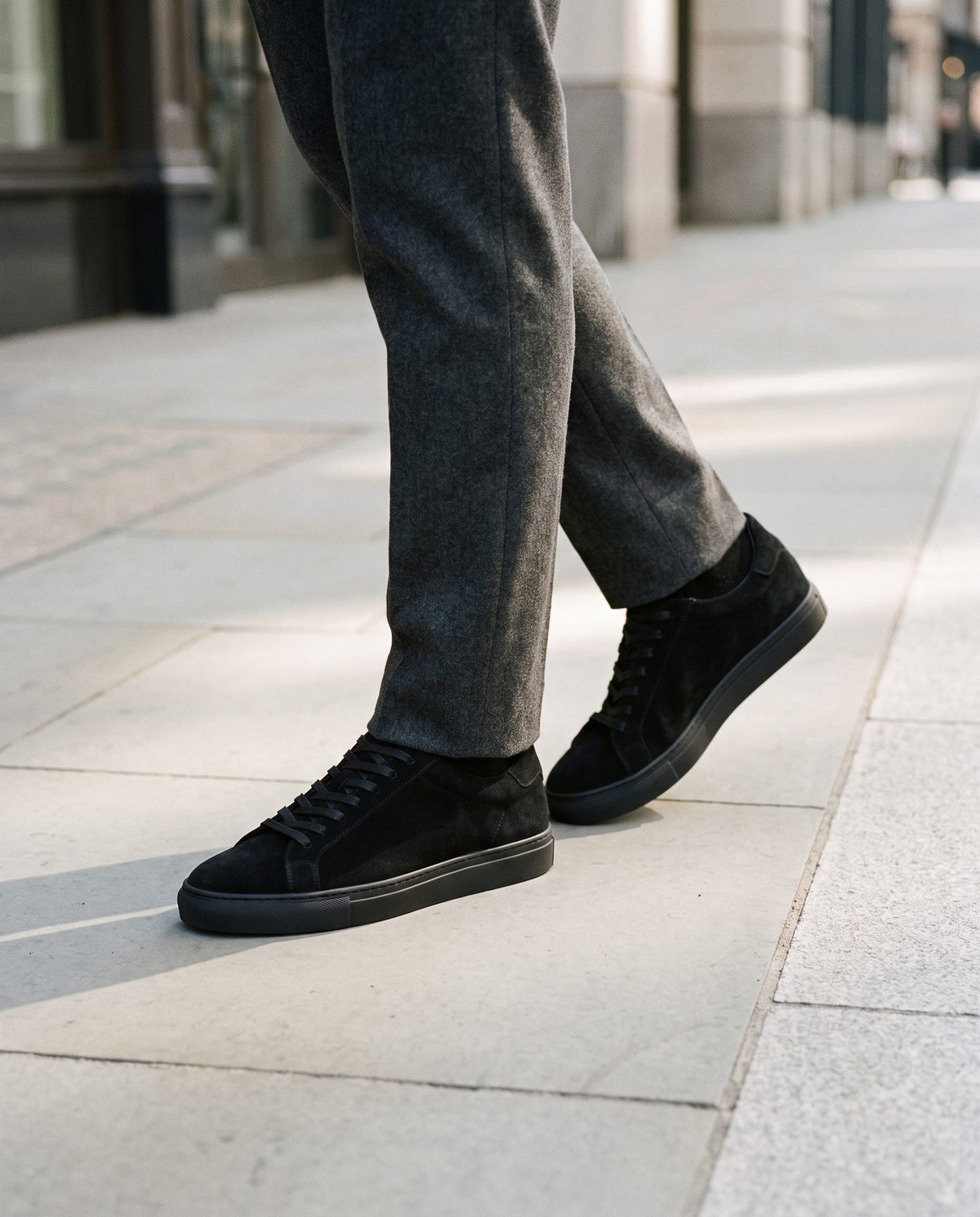 Black Suede Urbino Suede Sneaker – lifestyle