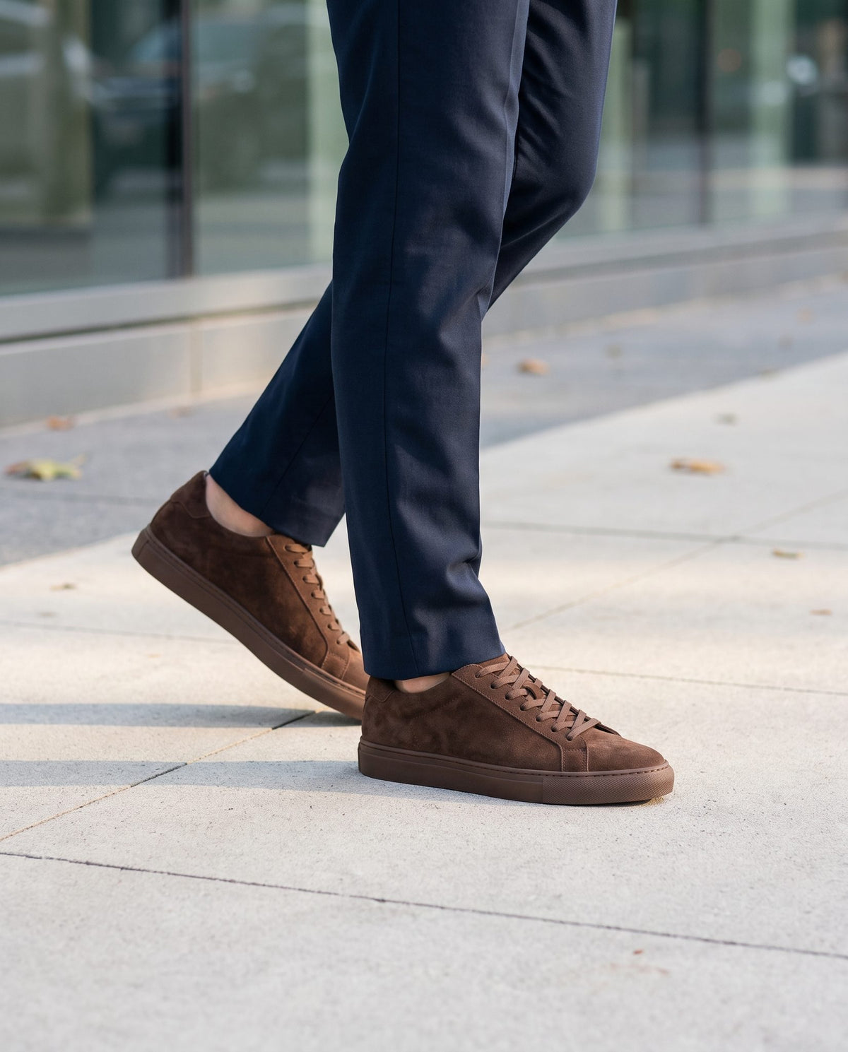 Brown Suede Conero Suede Sneaker – lifestyle