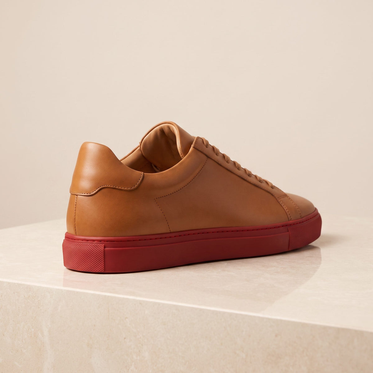 Tan Leather Molise Suede Sneaker – back view