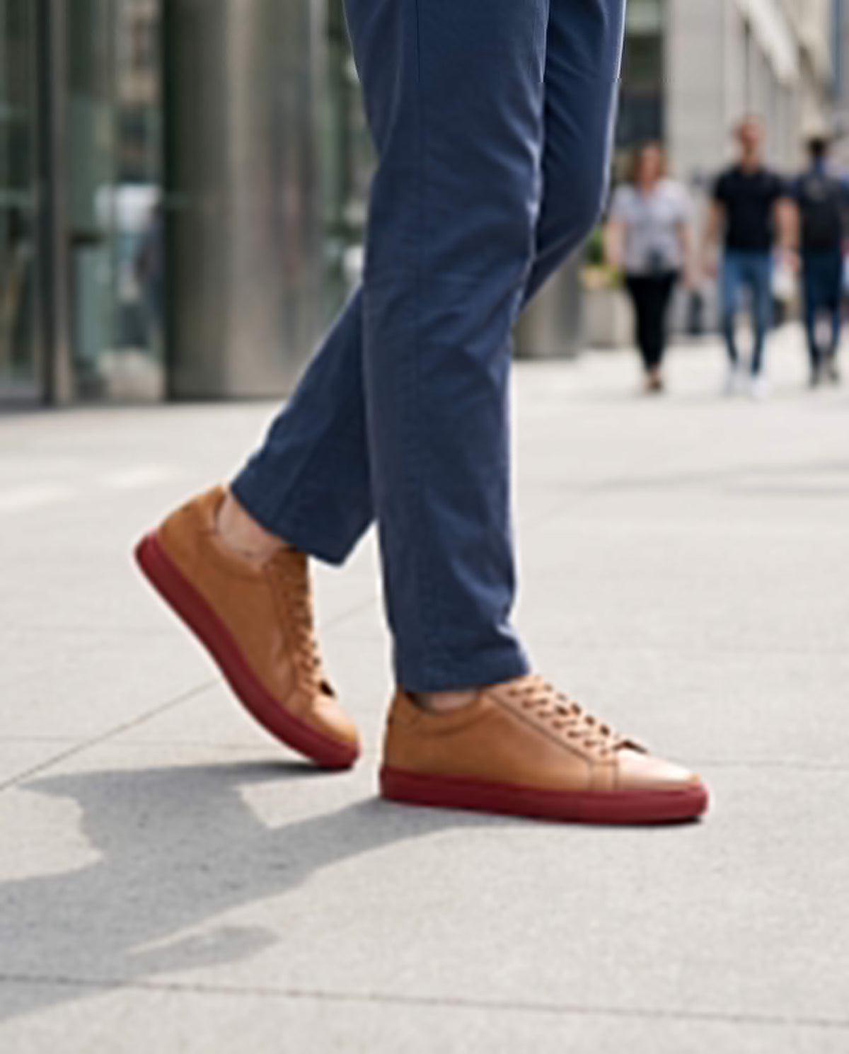 Height Increasing Tan Leather Molise Suede Sneaker - 3 Inch Hidden Heel – lifestyle