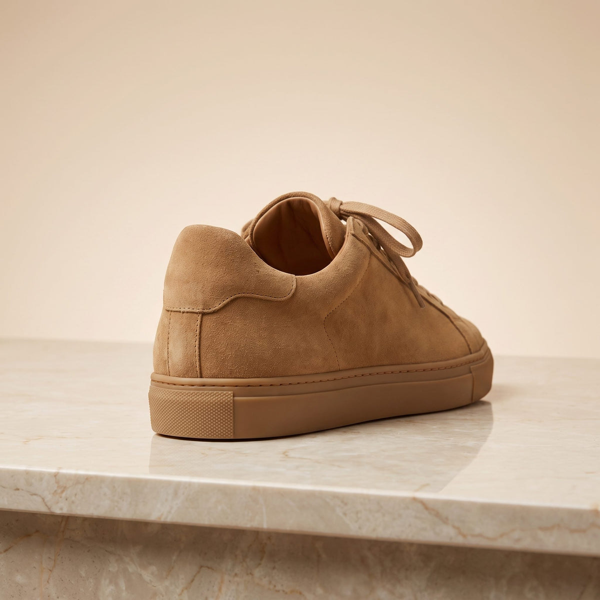 Tan Suede Sannio Suede Sneaker – back view
