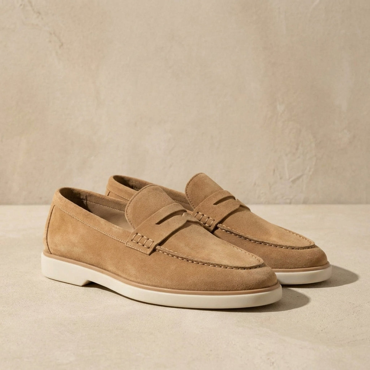 Tan Suede Serra Summer Penny Loafer