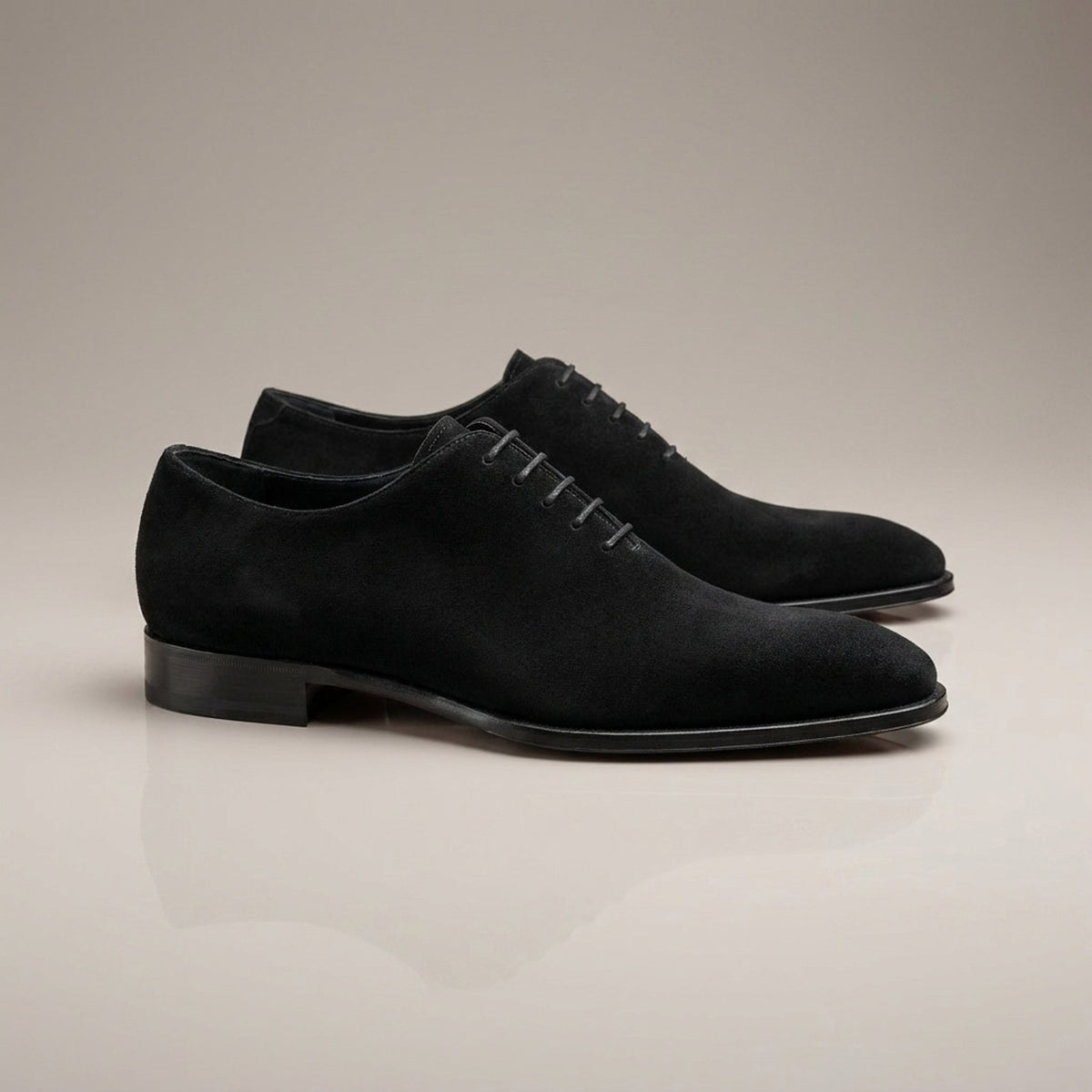Black Suede Manduria Wholecut Oxford